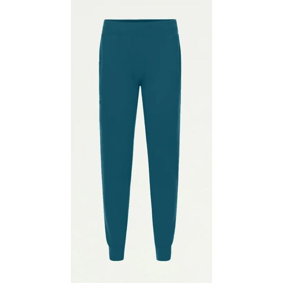 Jaanuu Women's Caribbean Blue Top and Scrub Pant Set - Size S - Picture 1 of 8